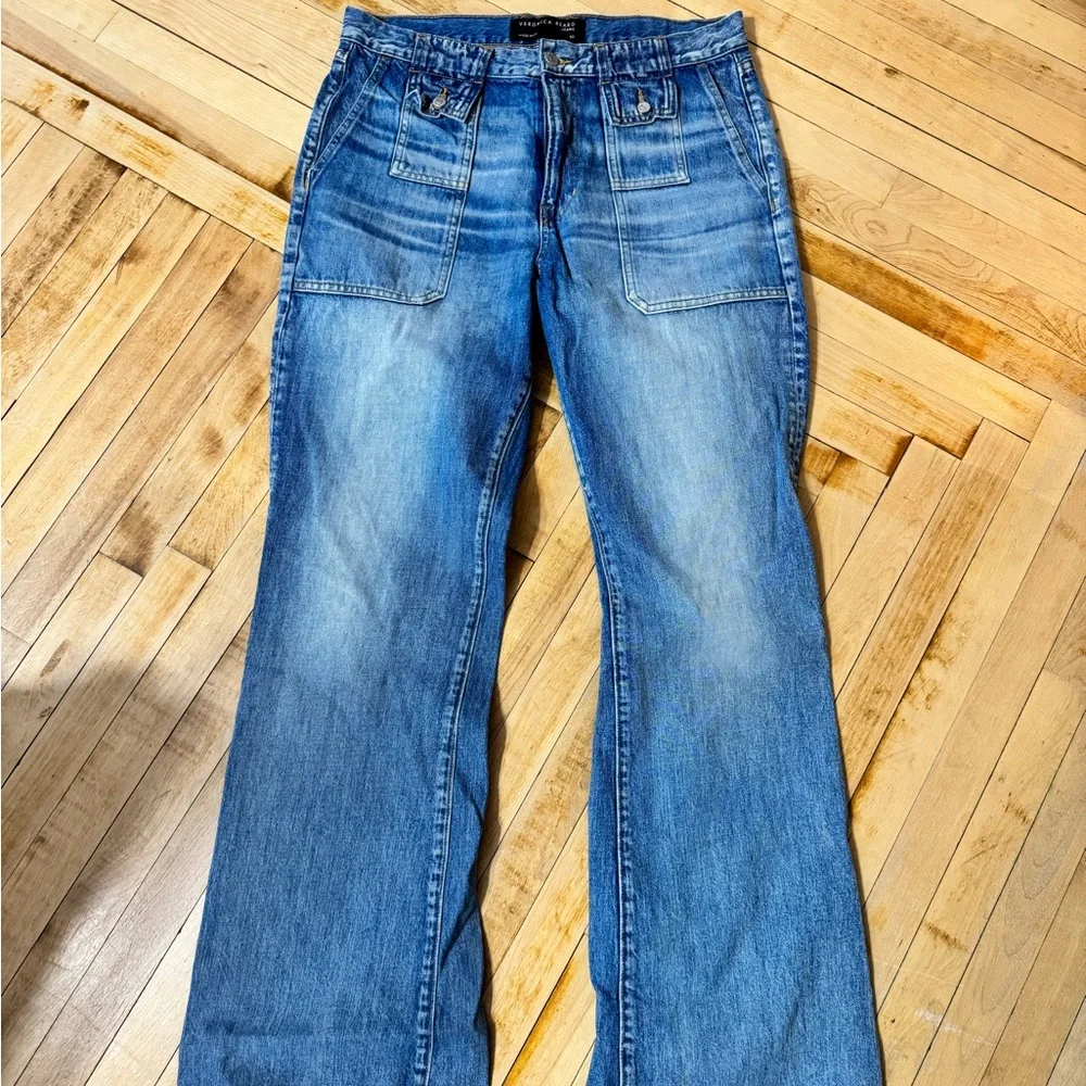 Veronica Beard Blue Flare & Wide Leg Jeans - Picture 3 of 6